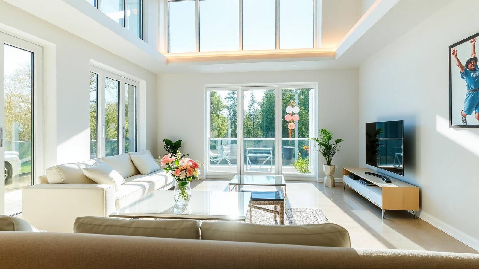 Spotless living room after a professional home clean in Bournemouth, Dorset